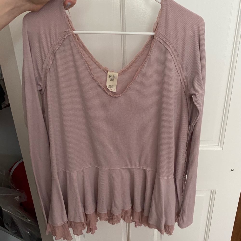 Free People pink long sleeve